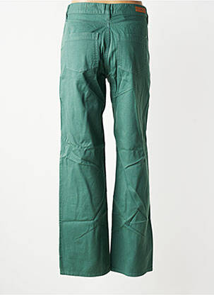 Pantalon droit fermeture zippée sous rabat boutonné vert HAPPY femme