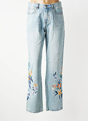 Jeans boyfriend taille normale taille normale bleu F.A.M. femme