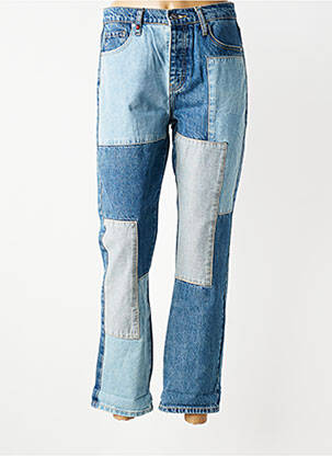 Jean coupe mom poches taille normale bleu F.A.M. femme