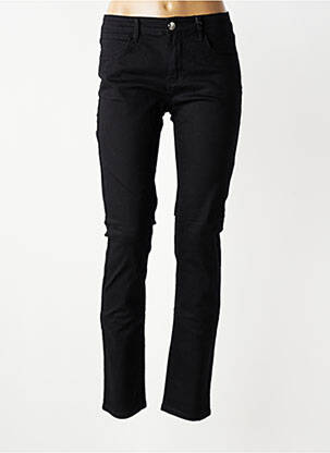 Jeans coupe slim stretch taille normale noir F.A.M. femme