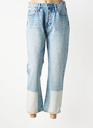 Jean coupe mom poches taille normale bleu F.A.M. femme
