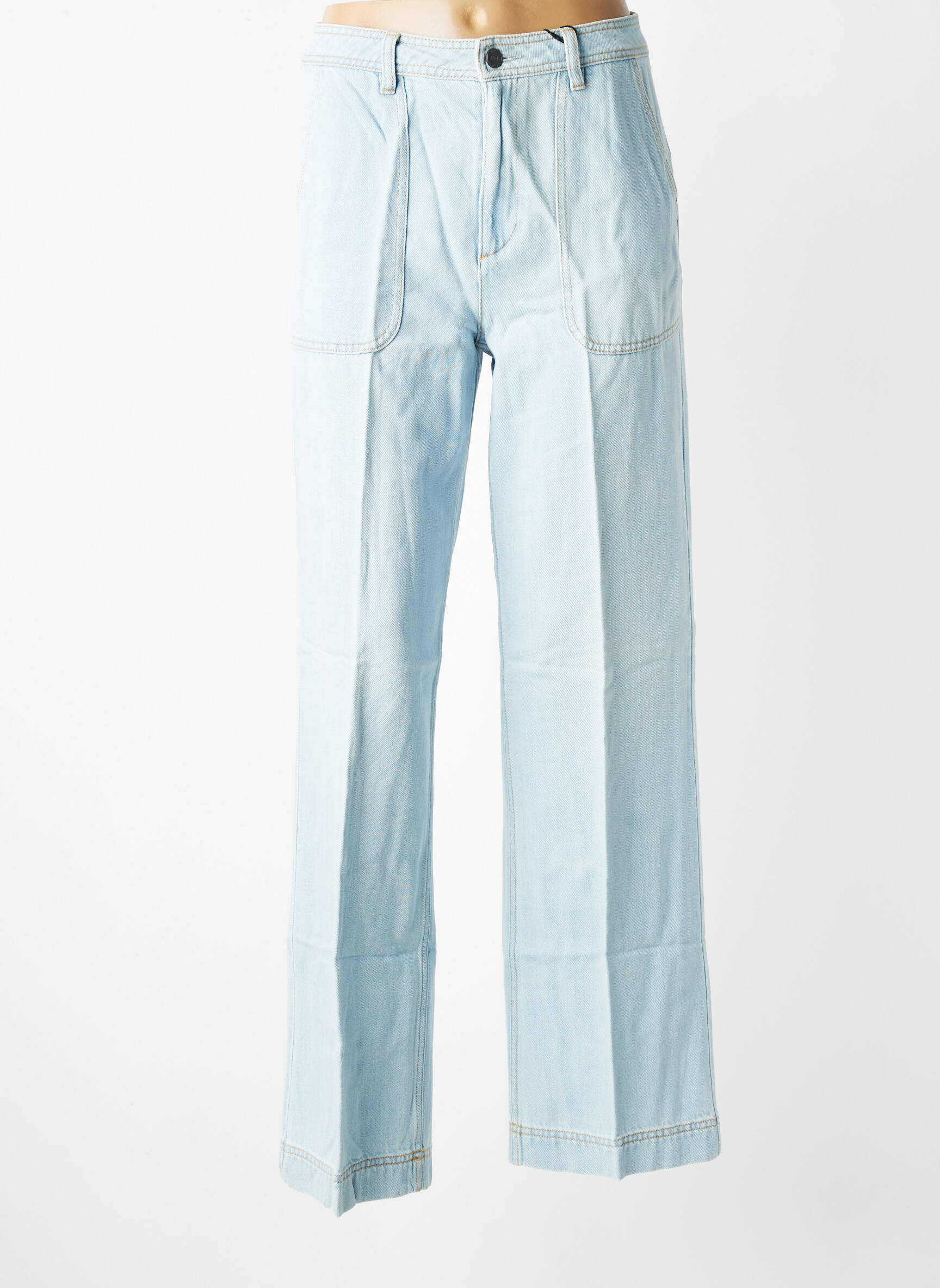 Jeans coupe large taille normale taille normale bleu LABDIP femme
