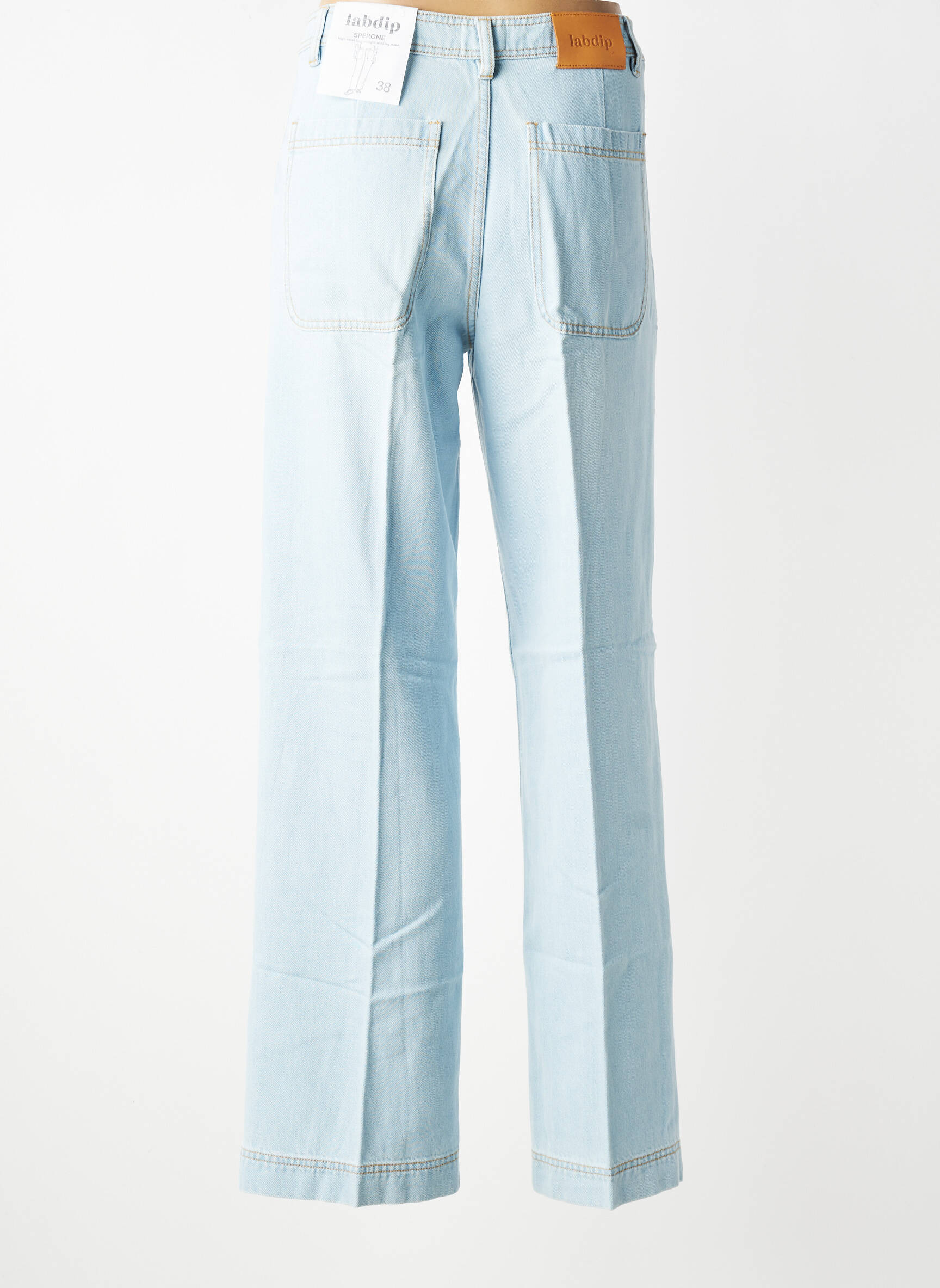 Jeans coupe large taille normale taille normale bleu LABDIP femme