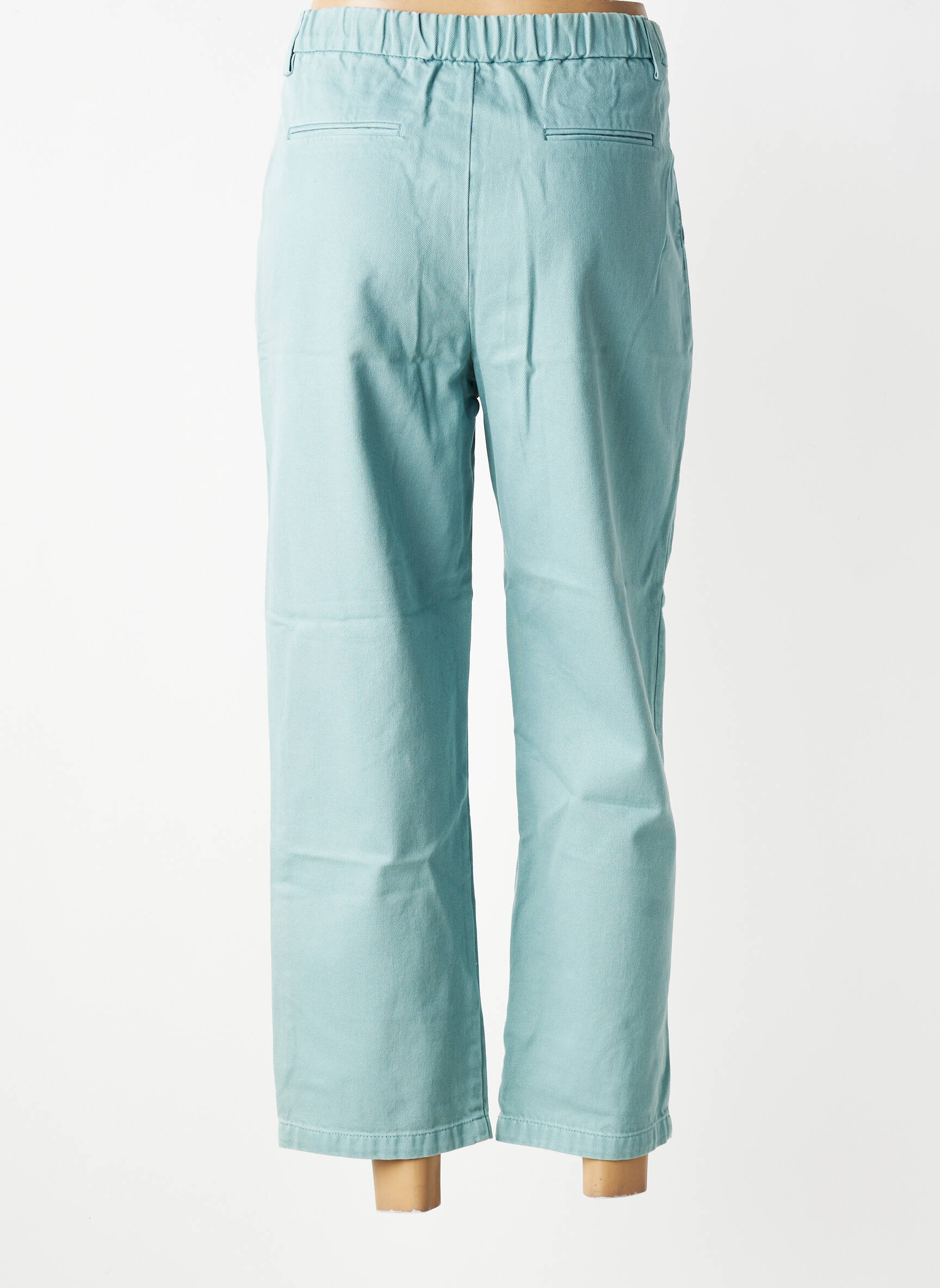 Pantalon 7/8 stretch taille normale vert HAPPY femme