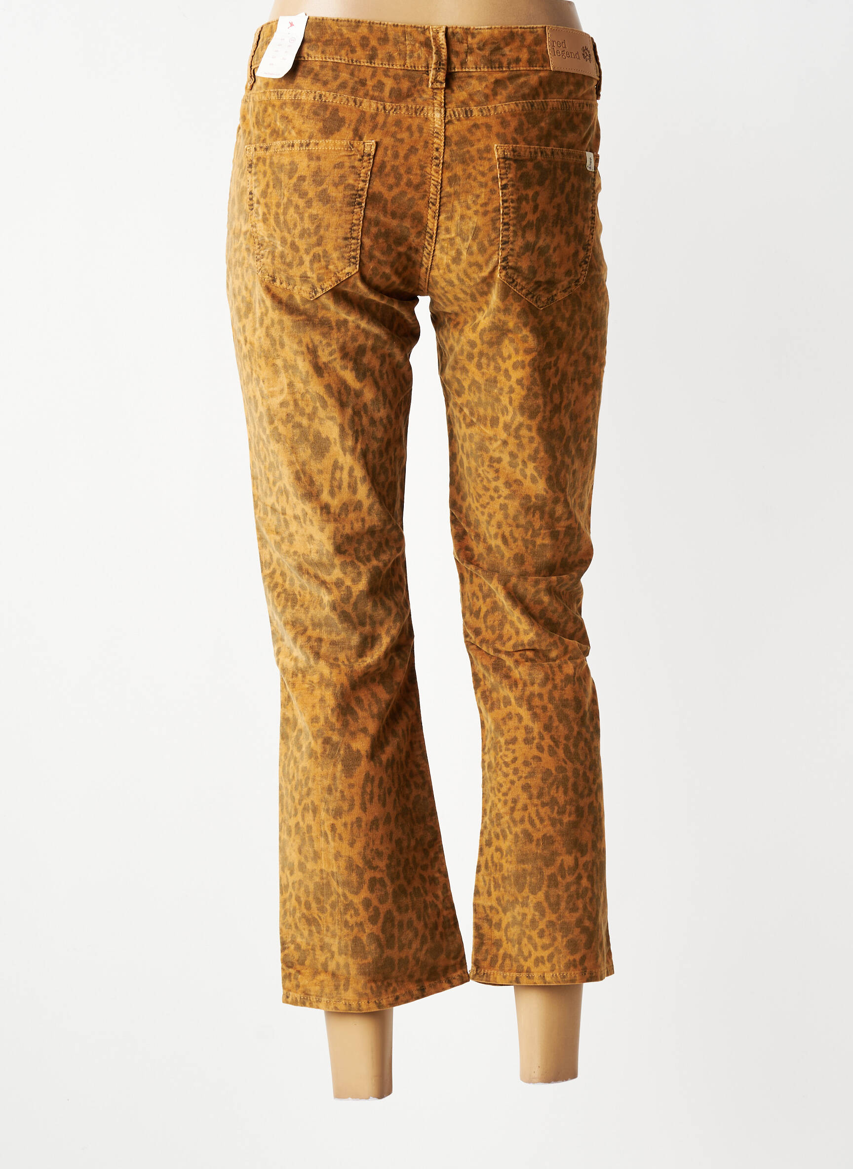 Pantalon 7/8 stretch taille normale marron RED LEGEND femme