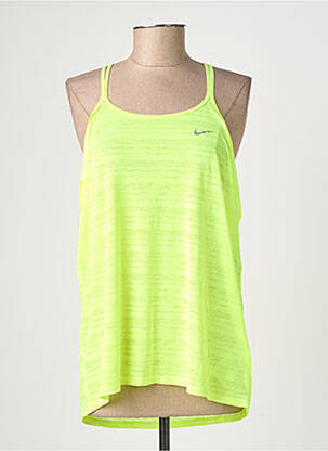 Top tissage jersey fines bretelles jaune NIKE femme