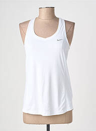 Débardeur sérigraphie sans manche blanc NIKE femme
