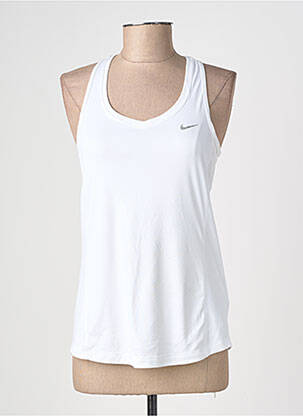 Débardeur sérigraphie sans manche blanc NIKE femme