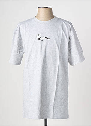 T-shirt tissage chiné manches courtes gris KARL KANI homme
