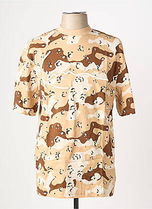 T-shirt broderie manches courtes beige KARL KANI homme