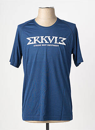 T-shirt stretch manches courtes bleu ERKULE homme