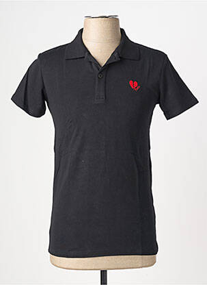 Polo tissage jersey manches courtes noir PROJECT X homme
