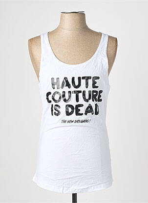 T-shirt coupe cintrée fines bretelles blanc THE NEW DESIGNERS ! homme