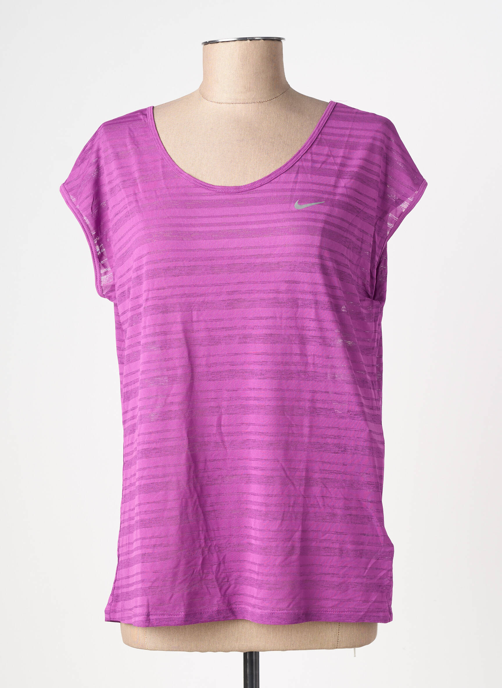 T-shirt sérigraphie manches courtes violet NIKE femme