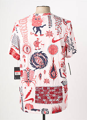 T-shirt stretch manches courtes rouge NIKE homme