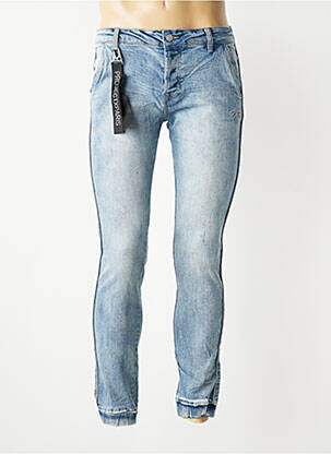 Jeans skinny fermeture boutonnée sur le devant taille basse bleu PROJECT X PARIS homme