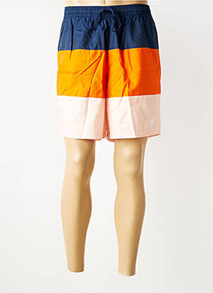 Short de bain imprimé rayures bleu NIKE homme