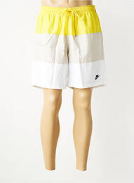 Short de bain imprimé rayures jaune NIKE homme
