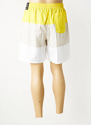 Short de bain imprimé rayures jaune NIKE homme