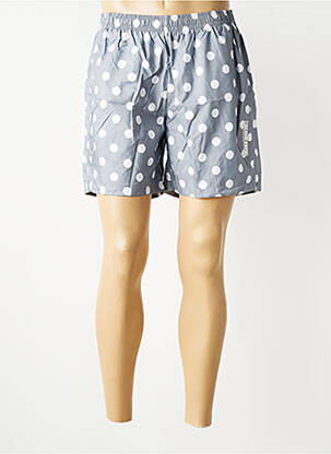 Short de bain effet matière satinée gris NIKE homme