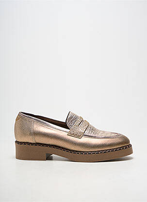 Mocassins matière lisse talon de 4 à 6cm marron MKD femme