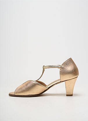 Sandales/nu pieds matière lisse talon de 7 à 9cm or LITTLE ...LA SUITE femme