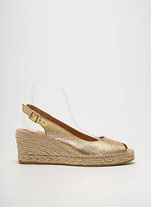 Espadrilles fermeture boucle(s) talon de 7 à 9cm or KANNA femme