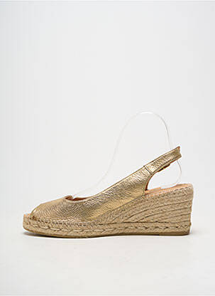 Espadrilles fermeture boucle(s) talon de 7 à 9cm or KANNA femme