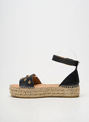 Espadrilles fermeture boucle(s) talon de 4 à 6cm noir KANNA femme