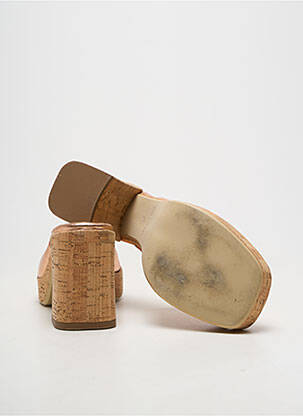 Mules/sabots matière lisse talon de 7 à 9cm rose MINKA DESIGN femme