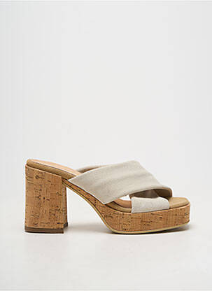 Mules/sabots bout ouvert talon de 7 à 9cm gris MINKA DESIGN femme