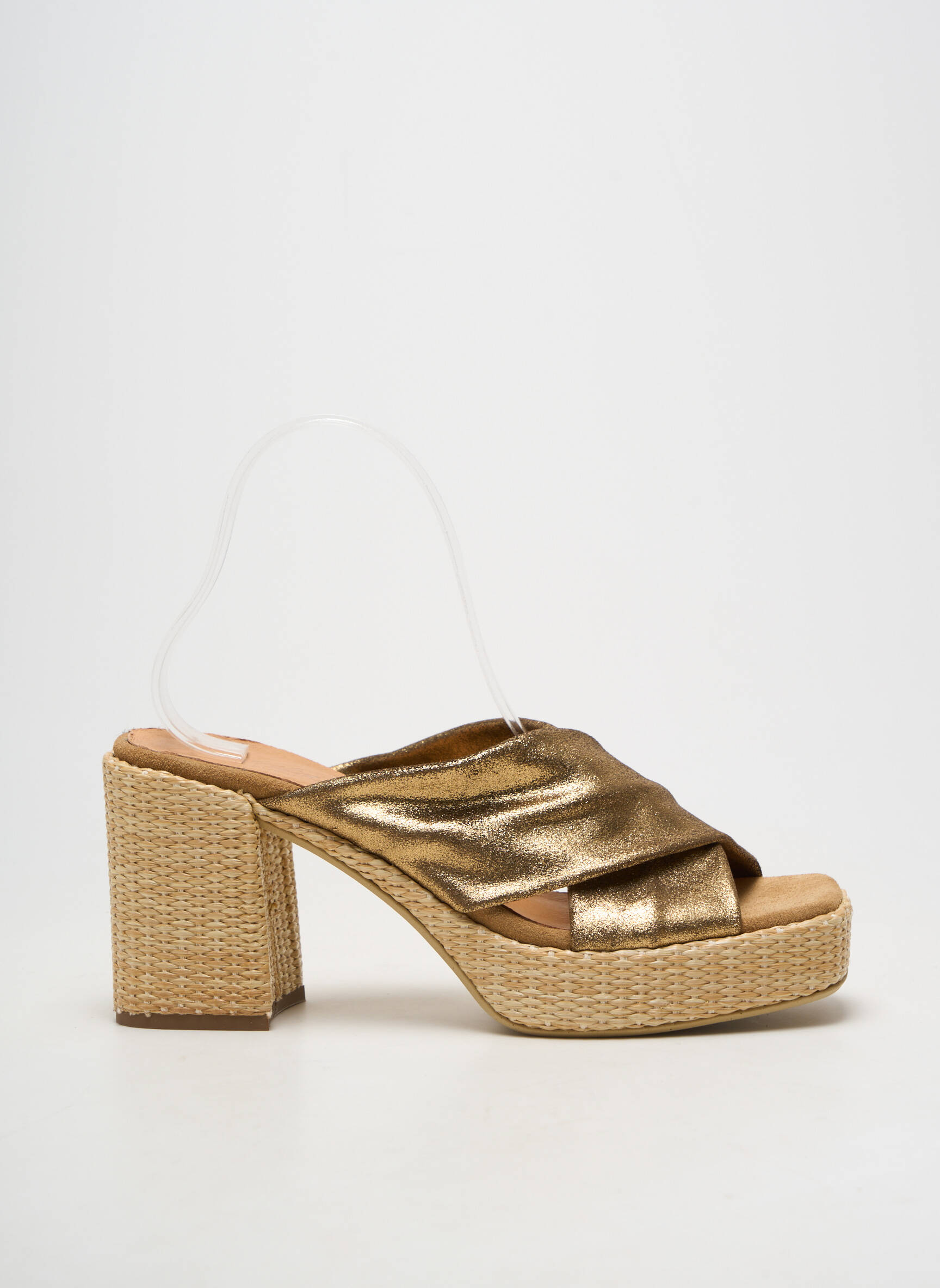 Mules/sabots matière lisse talon de 7 à 9cm marron MINKA DESIGN femme