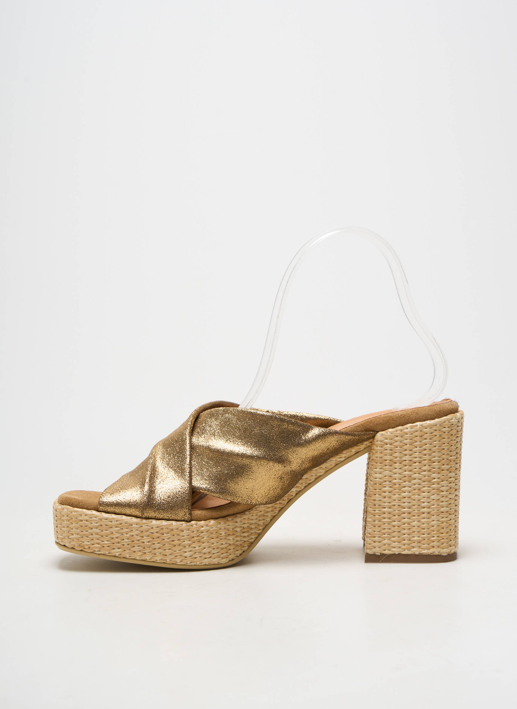 Mules/sabots matière lisse talon de 7 à 9cm marron MINKA DESIGN femme