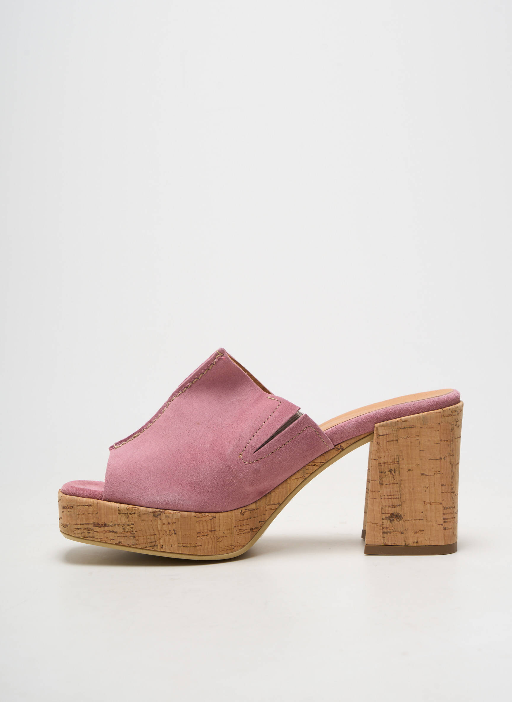 Mules/sabots bout ouvert talon de 7 à 9cm rose MINKA DESIGN femme