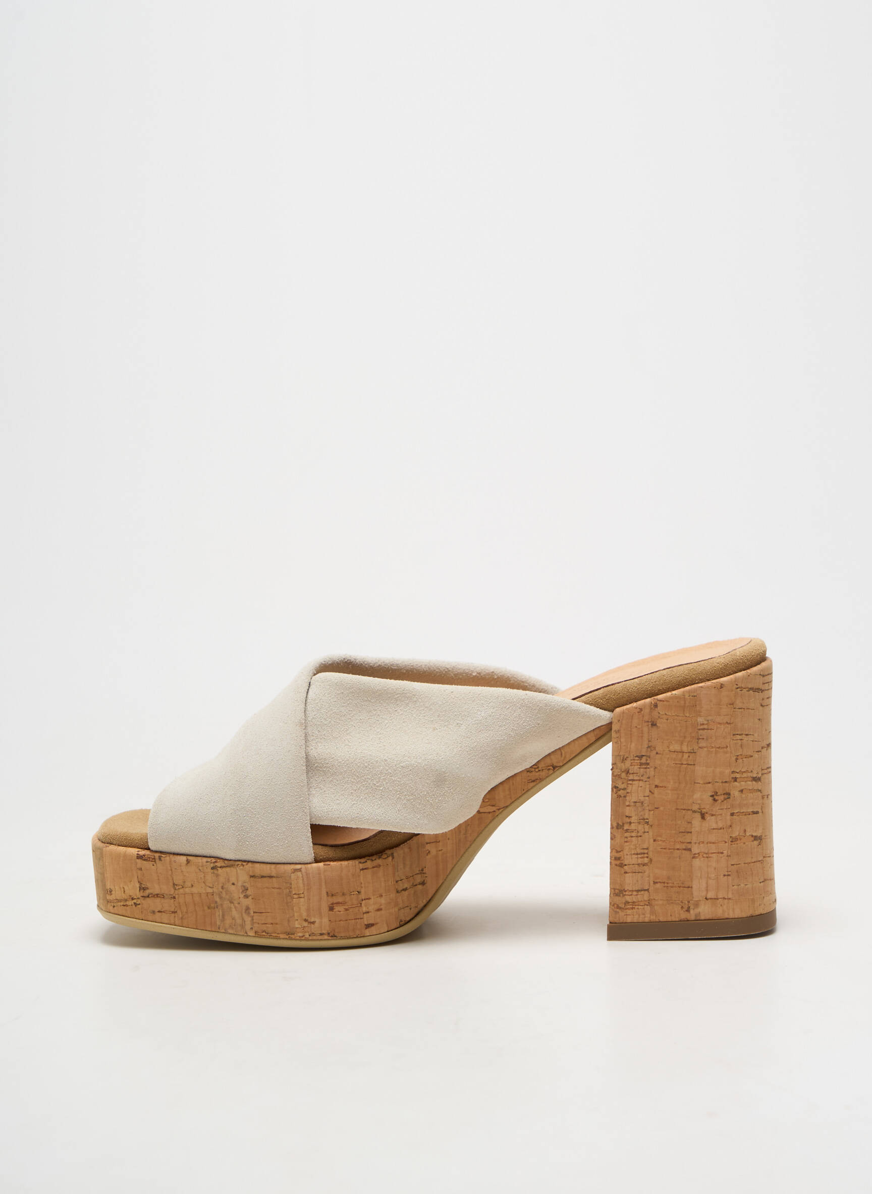 Mules/sabots bout ouvert talon de 7 à 9cm gris MINKA DESIGN femme