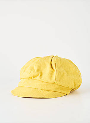 Casquette doublure textile jaune TOUT EN TETE femme