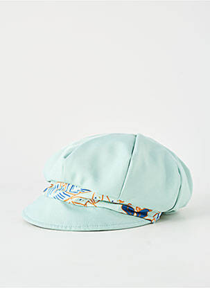 Casquette doublure textile vert TOUT EN TETE femme