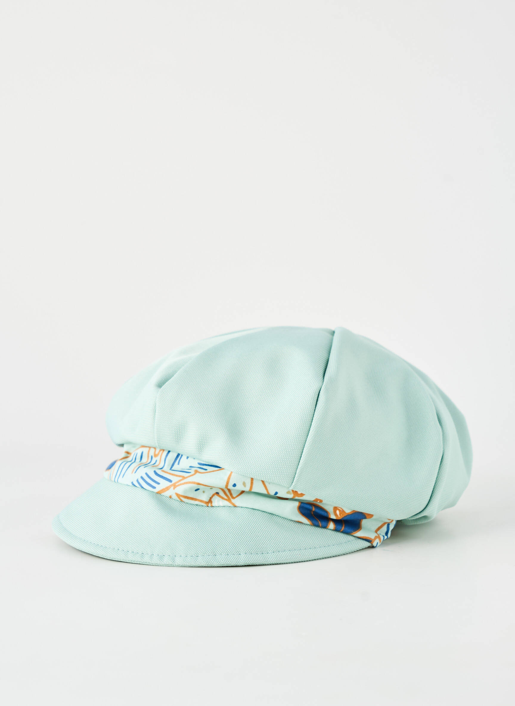 Casquette doublure textile vert TOUT EN TETE femme