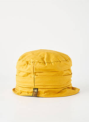Chapeau forme bob jaune TOUT EN TETE femme