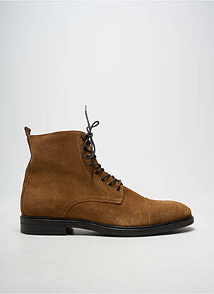 Bottines/boots fermeture lacets talon bas marron ROOTSHELTER homme