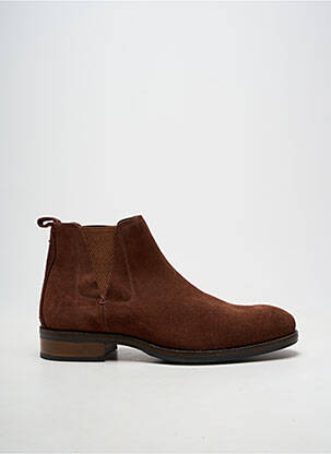 Bottines/boots bout rond talon bas marron ROOTSHELTER homme