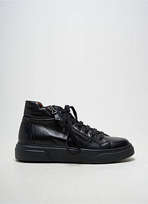 Baskets fermeture zip et lacets bout rond noir FLECS homme