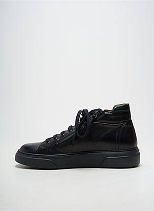 Baskets fermeture zip et lacets bout rond noir FLECS homme