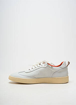 Baskets matière lisse bout rond blanc FLECS homme