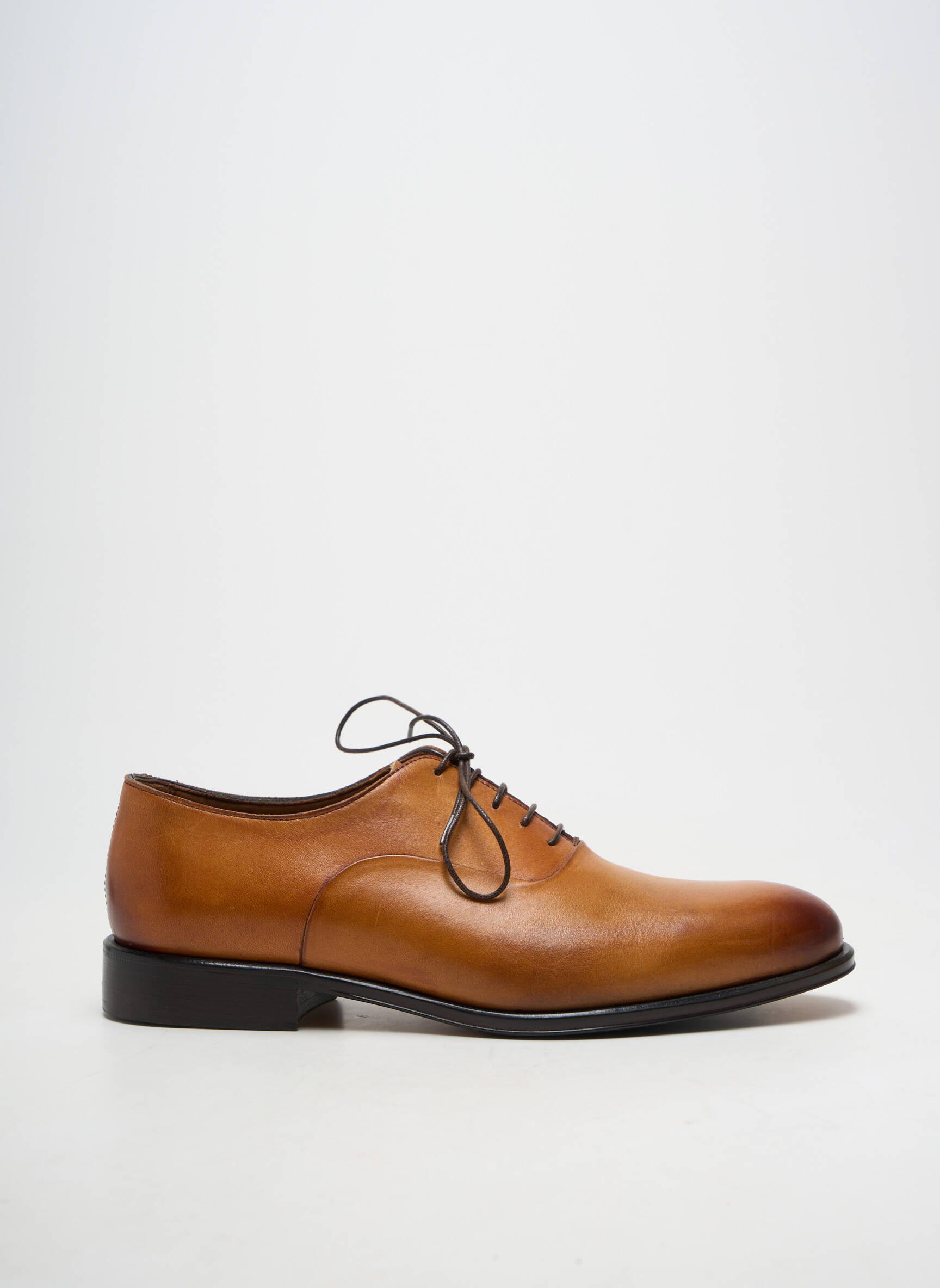 Derbies matière lisse talon bas marron FLECS homme