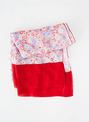 Foulard effet matière satinée rouge MALFROY femme