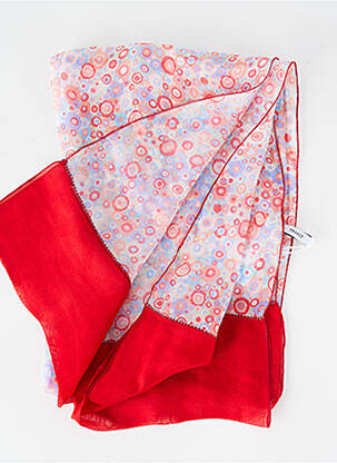 Foulard effet matière satinée rouge MALFROY femme
