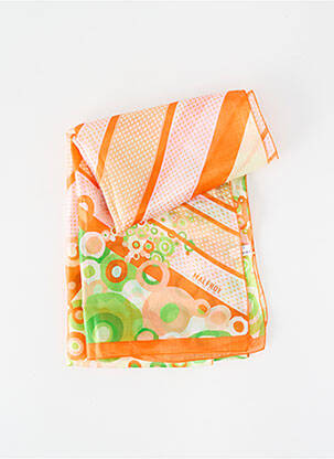 Foulard effet matière satinée orange MALFROY femme