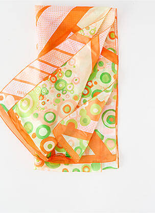 Foulard effet matière satinée orange MALFROY femme