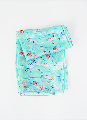 Foulard effet matière satinée bleu MALFROY femme